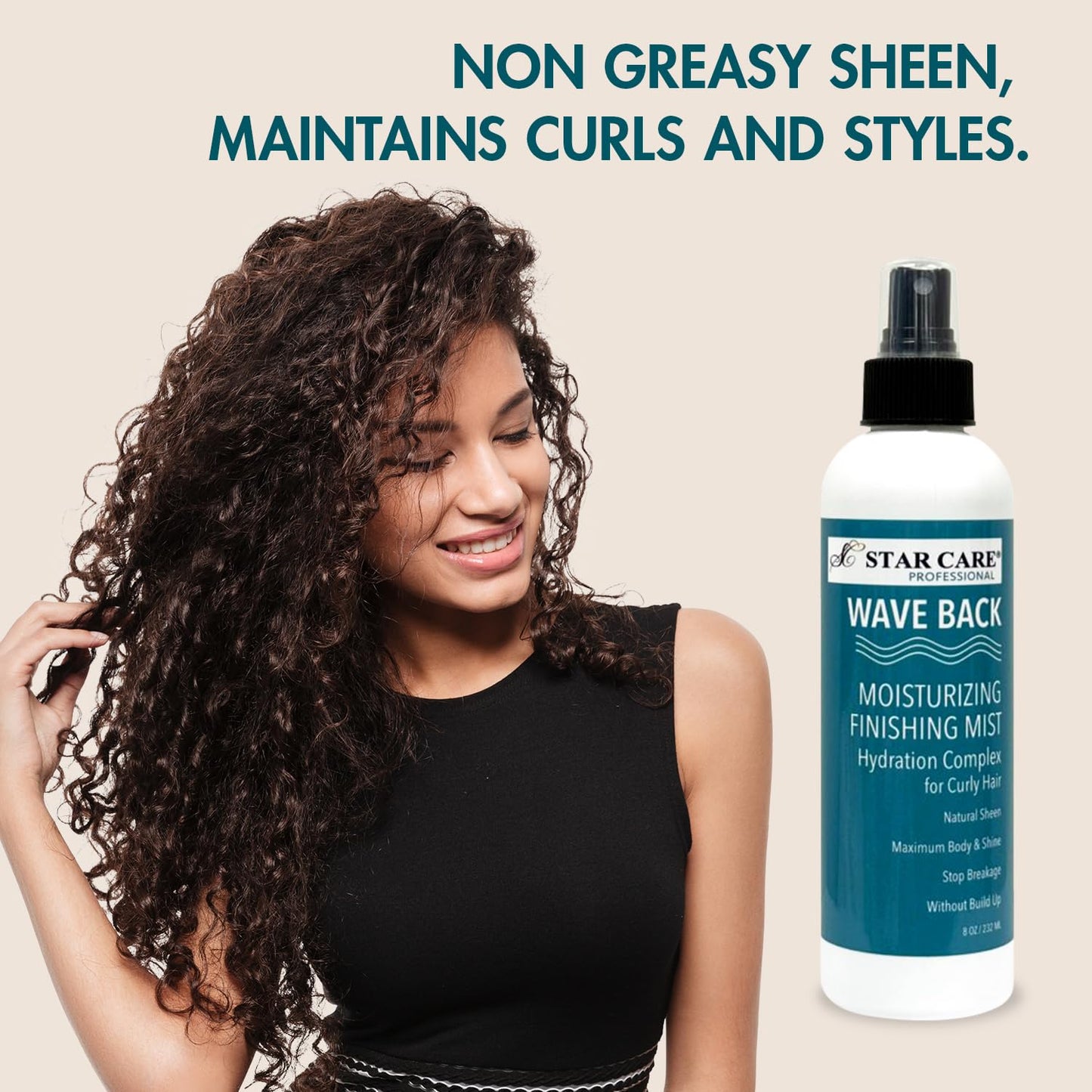 STAR CARE Wave Back Moisturizing Finishing Curl Enhancing Mist Lightweight Hydrating Finishing Spray for Curly & Wavy Hair Frizz Control & Shine Beauty & Personal Care STAR CARE