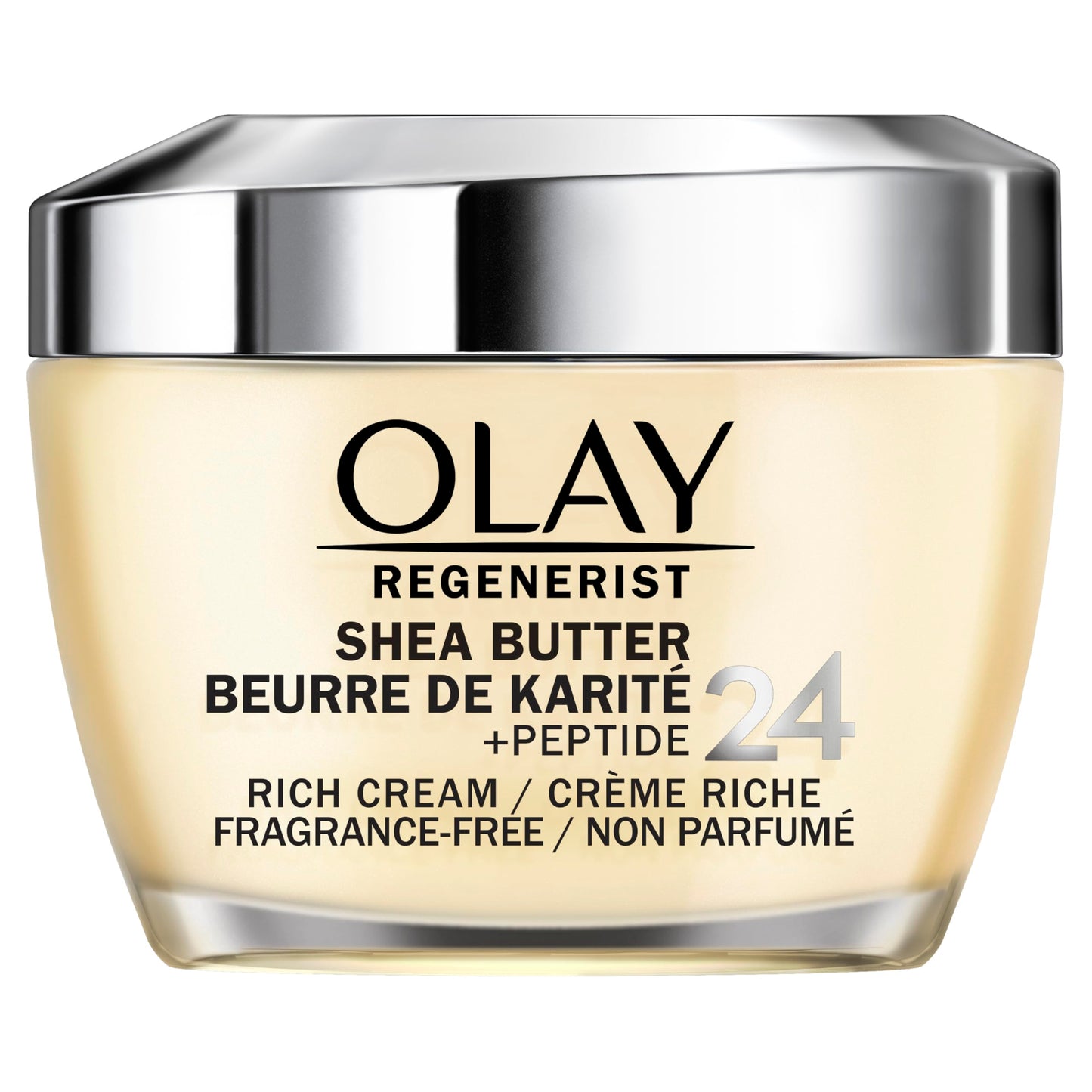 Olay Regenerist Shea Butter + Peptide 24 Rich Cream Face Moisturizer, Fragrance Free, 1.7 oz (48g) Beauty & Personal Care Olay