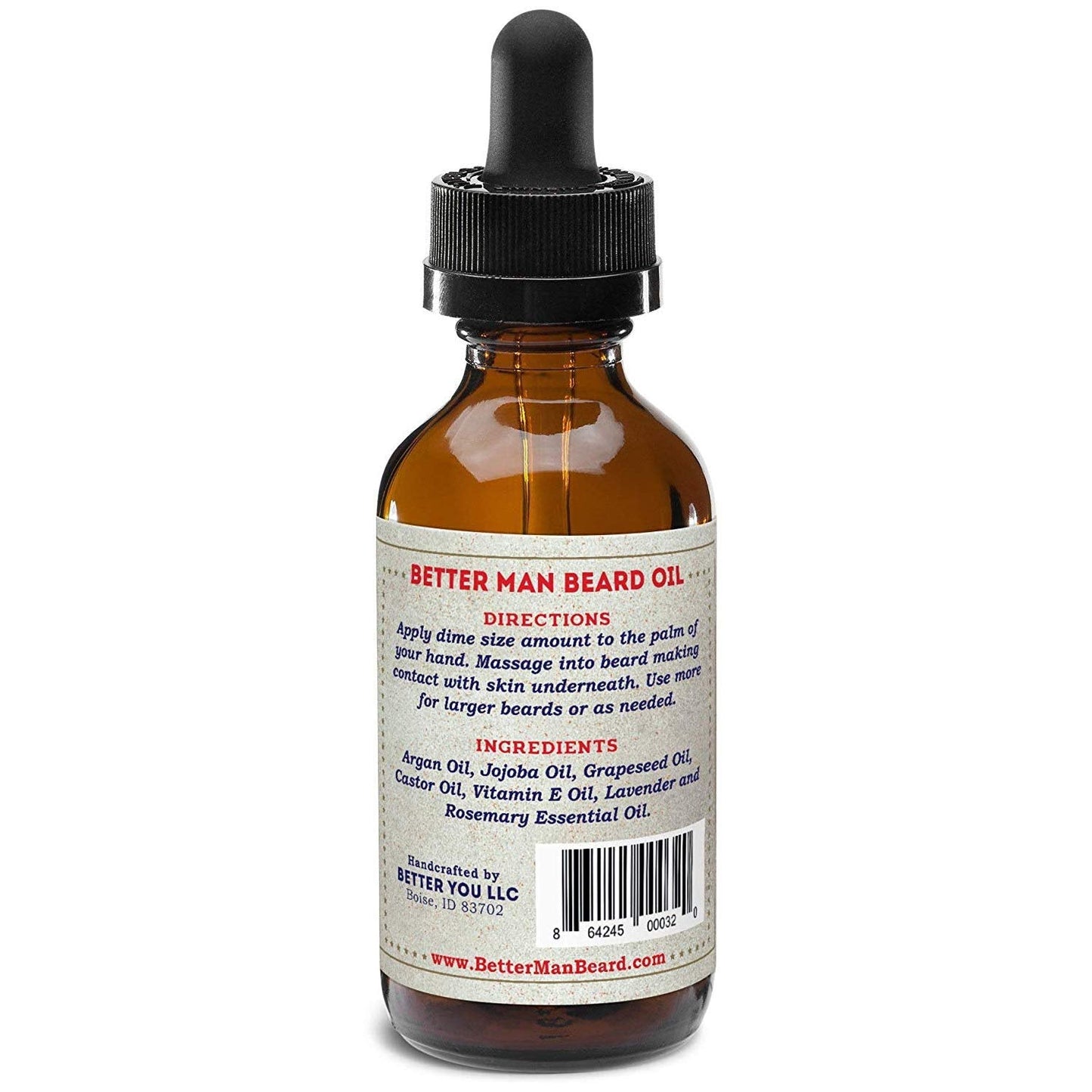 BETTER MAN BEARD Beard Oil - 2 oz All-Natural Leave-in Beard Conditioner with Therapeutic Grade Essential Oils & 100% Natural Formula - Oil1 Beauty & Personal Care BETTER MAN BEARD EST. 2014