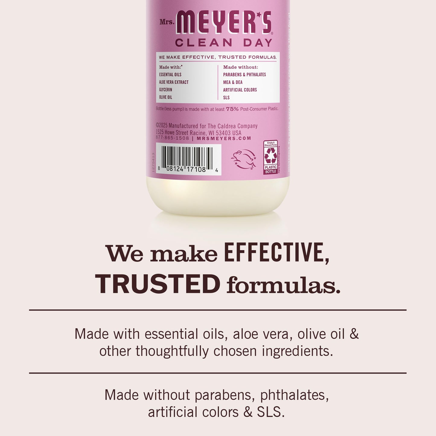 MRS. MEYER'S CLEAN DAY Hand Soap, Peony Scent, 12.5 Fl Oz Bottle Beauty & Personal Care Mrs. MEYER'S