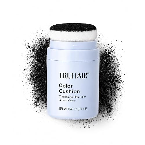 TRUHAIR Color Cushion Thickening Hair Filler & Root Cover Up Powder - Oil Absorbing Hair Fibers for Thinning Hair - Instant Volume, Gray Coverage Beauty & Personal Care Truhair