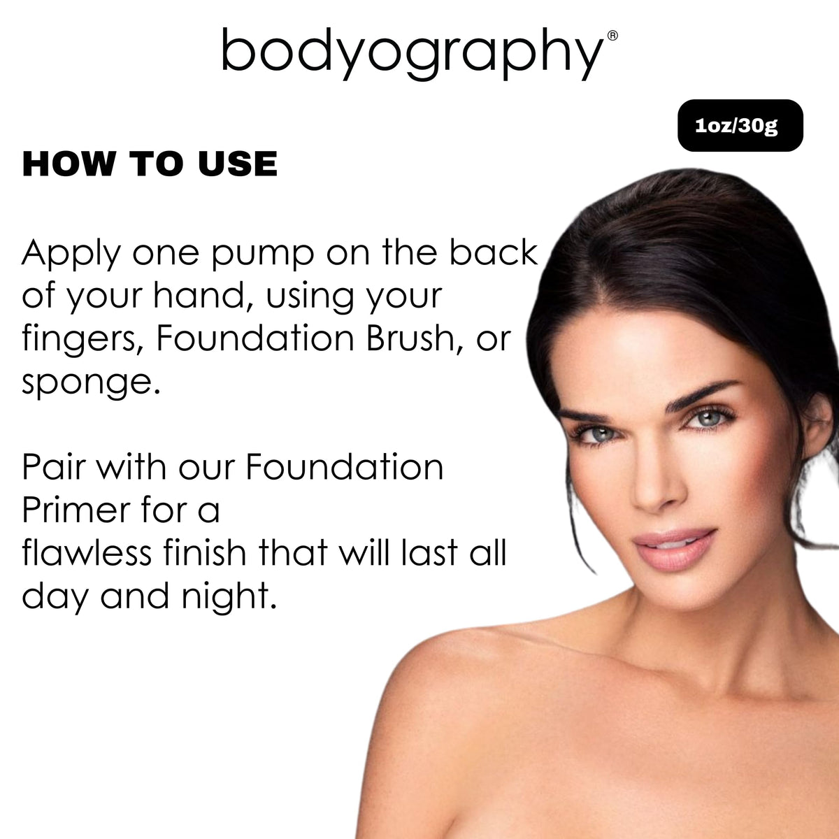 Bodyography Natural Finish Foundation (Dark/Warm #240) | Oil-Free, Anti-Aging Salon Foundation with Vitamin E & C | Photo-Ready, Skin-Perfecting Beauty & Personal Care Bodyography