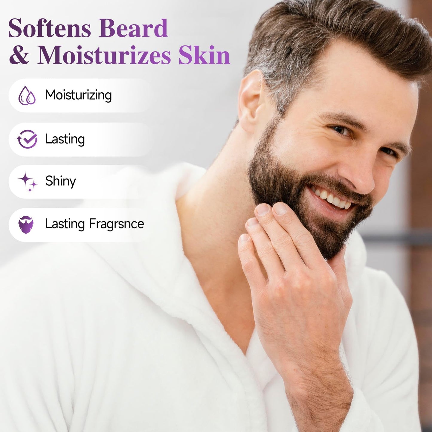 Beard Balm?5% Concentration Biotin Beard Balm for Men (2 oz) - Natural Mens Beard Oil with Castor Oil?Argan Oil, Jojoba Oil and Vitamin,Thickening Beauty and Personal Care MistySprite
