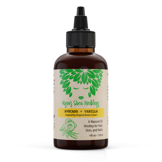 Multiuse Avocado + Vanilla Oil Medley for Face, Body, and Hair - Natural Avocado Oil, Shea Nut Oil, Vanilla Essential Oil, and Vitamin E - Seals Beauty & Personal Care Kyra's Shea Medleys