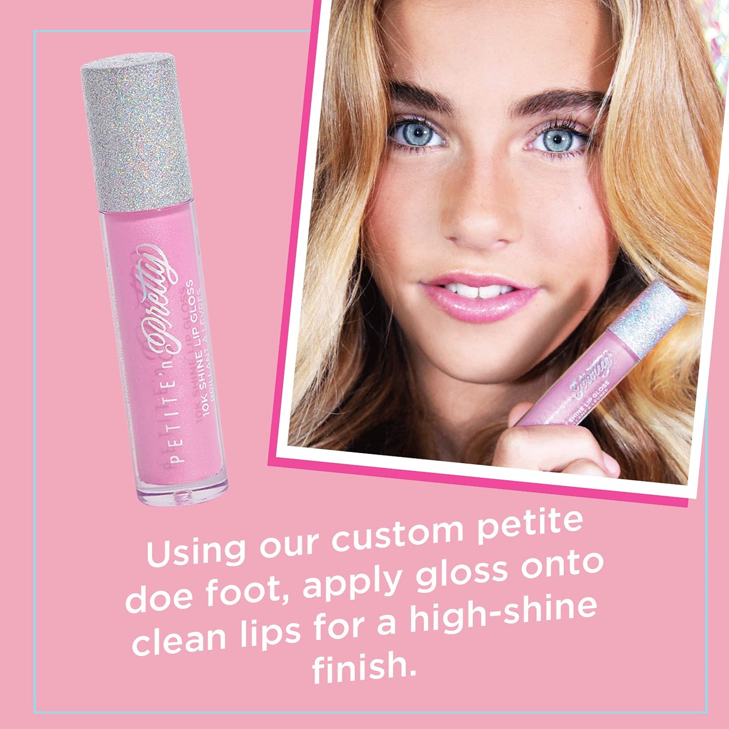 Petite 'N Pretty 10K Shine Lip Gloss for Girls (Gia Pink) - Makeup for Kids, Tweens, Teens - High Shine, Soft, Hydrating, Lightweight, Made in the USA Beauty & Personal Care Petite 'N Pretty