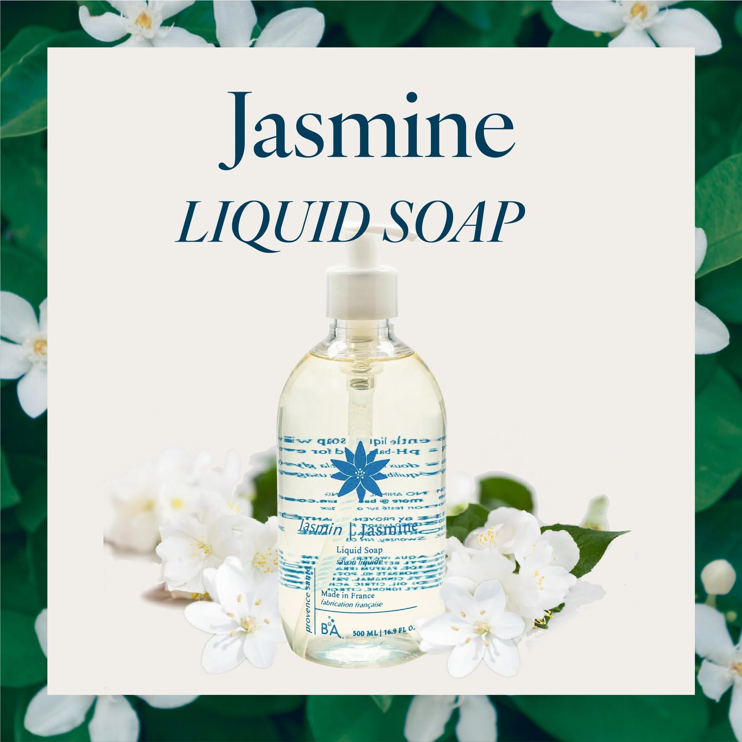 Provence Sante Natural Liquid Soap - Moisturizing Almond Oil Hand Soap with Exotic Jasmine Scent - Elegant Pump Dispenser for Kitchen & Bath (16.9 oz) Beauty & Personal Care Provence Sante