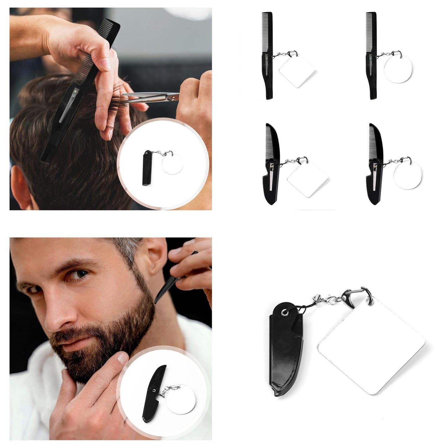 Folding Beard Comb With Mustache Comb Smooth Hair Comb Mens Small Pocket Comb For Men Beauty and Personal Care Vdaxvme