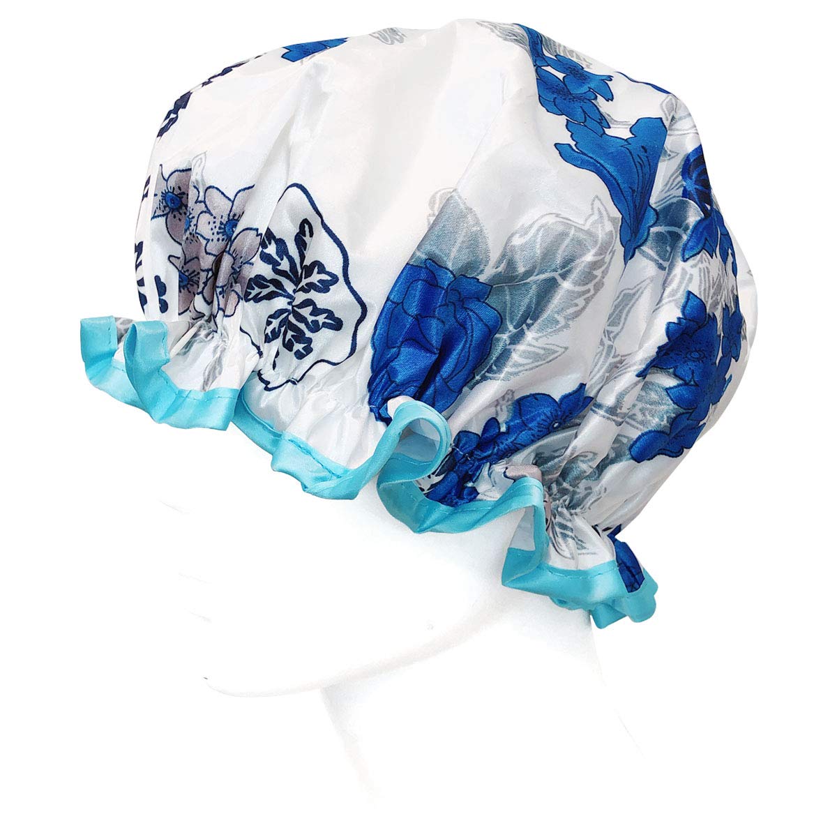 Wrapables® Stylish Double Layer Waterproof Shower Caps (Set of 4), Majestic Floral Beauty & Personal Care Wrapables