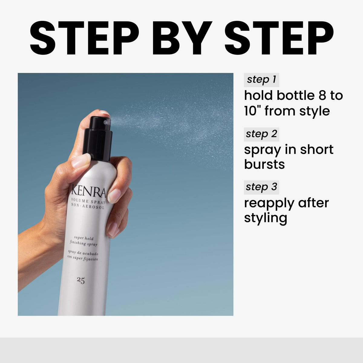 Kenra Professional Volume Spray Non Aerosol 25 | Super Hold Finishing Spray | High Humidity Resistance | Flake-Free and Fast-Drying | All Hair Types | Beauty & Personal Care Kenra