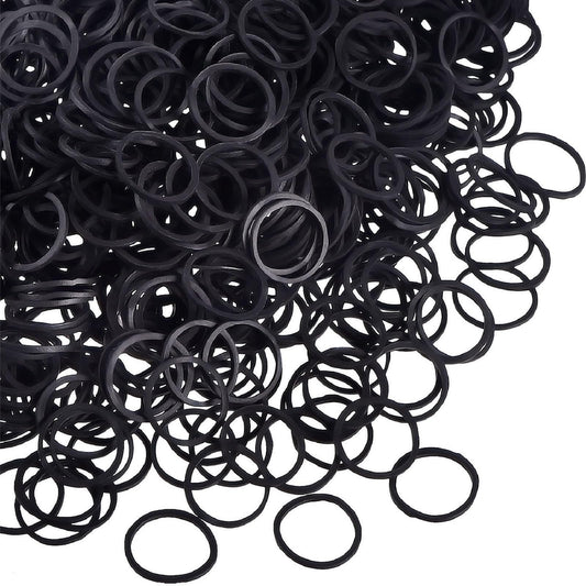 Hicarer 1000 pcs Mini Rubber Hair Bands 1/2 Soft Elastic Bands for Woman Hair Braids Ponytails & Beards Small Dreadlocks, Wedding Hairstyle Beauty and Personal Care Hicarer Default Title
