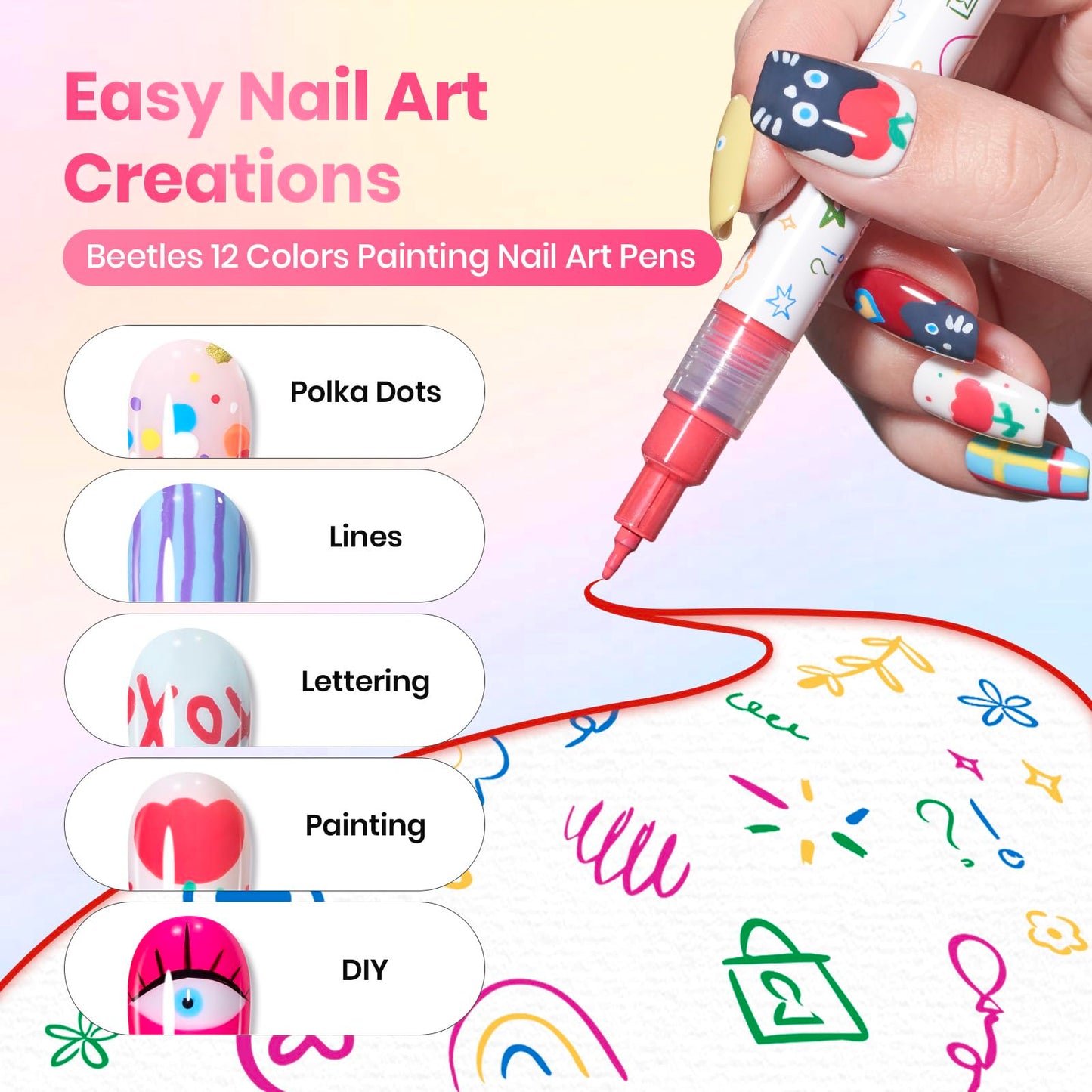 Beetles Gel Nail Polish Set,14+3 Colors Beauty Advent Calendar 2024 Box Red Green Pink Gold Silver Glitter Glow In The Dark Nail Polish Glitter Top Beauty and Personal Care beetles Gel Polish