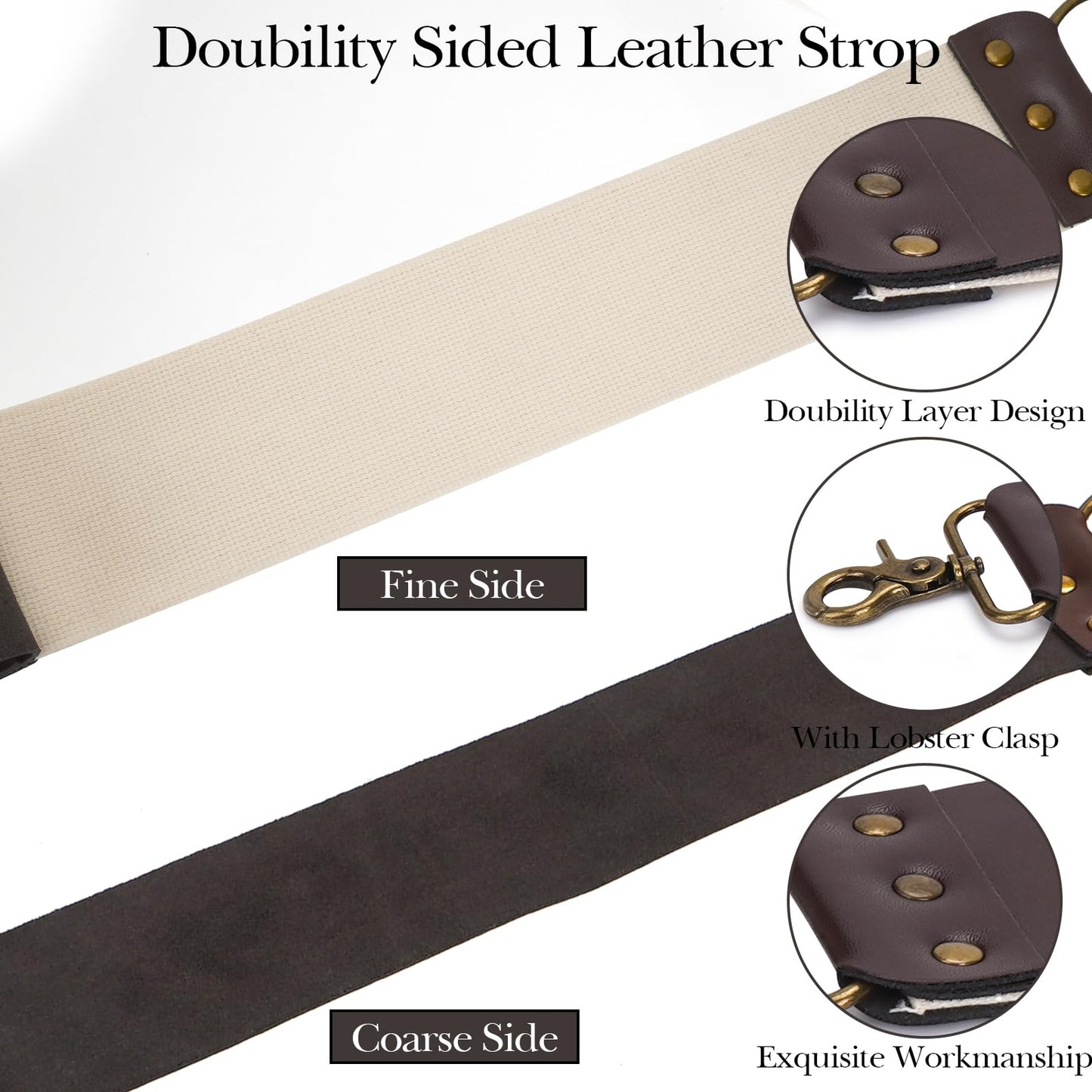 Linkidea Straight Razor Leather Strop for Sharpening, Leather Strop Razor Strops, Hair Removal Folding Razor, Straight Razor Sharpening Belt (Brown) Beauty and Personal Care Linkidea