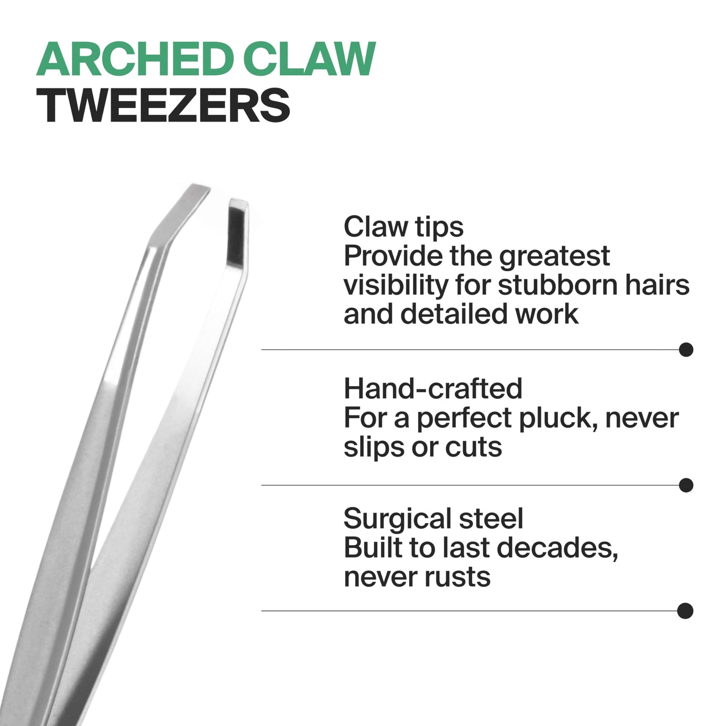 GERMANIKURE Arched Claw Tweezers in Leather Case - Made in Solingen Germany Beauty & Personal Care GERmanikure