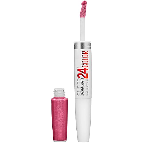 Maybelline Super Stay 24, 2-Step Liquid Lipstick Makeup, Long Lasting Highly Pigmented Color with Moisturizing Balm, Wear On Wildberry, Mauve Pink, 1 Beauty & Personal Care MAYBELLINE