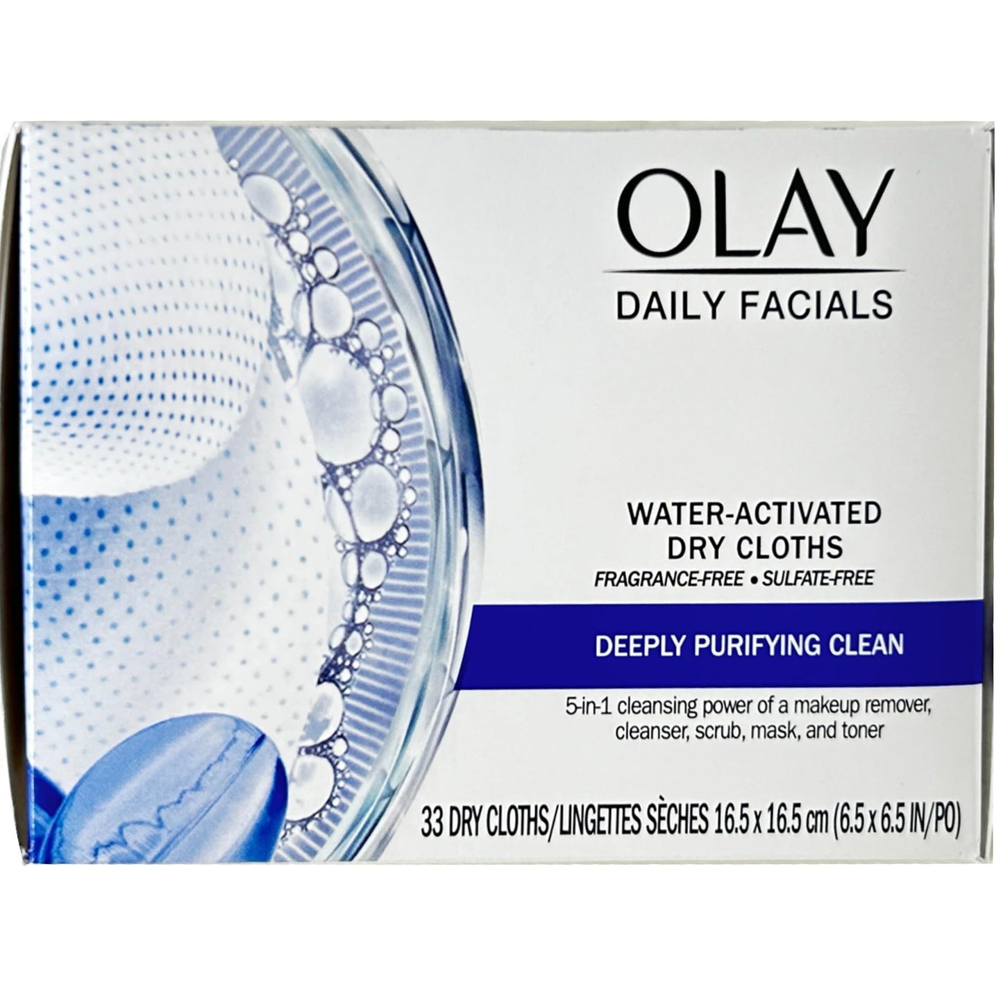 Olay Daily Deeply Clean 2-in-1 Water Activated Cleansing Face Cloths 33ct (Pack of 4) Beauty & Personal Care Olay