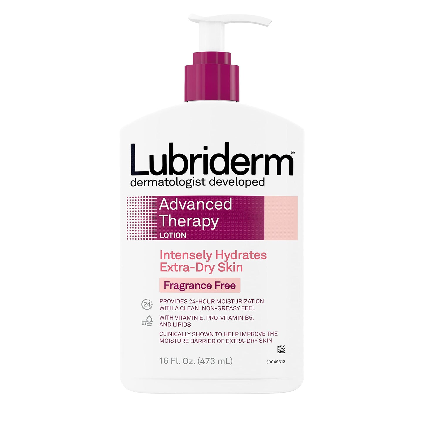 Lubriderm Advanced Therapy Moisturizing Lotion with Vitamins E and B5, Deep Hydration for Extra Dry Skin, Non-Greasy Formula, 16 fl. oz Beauty & Personal Care Lubriderm