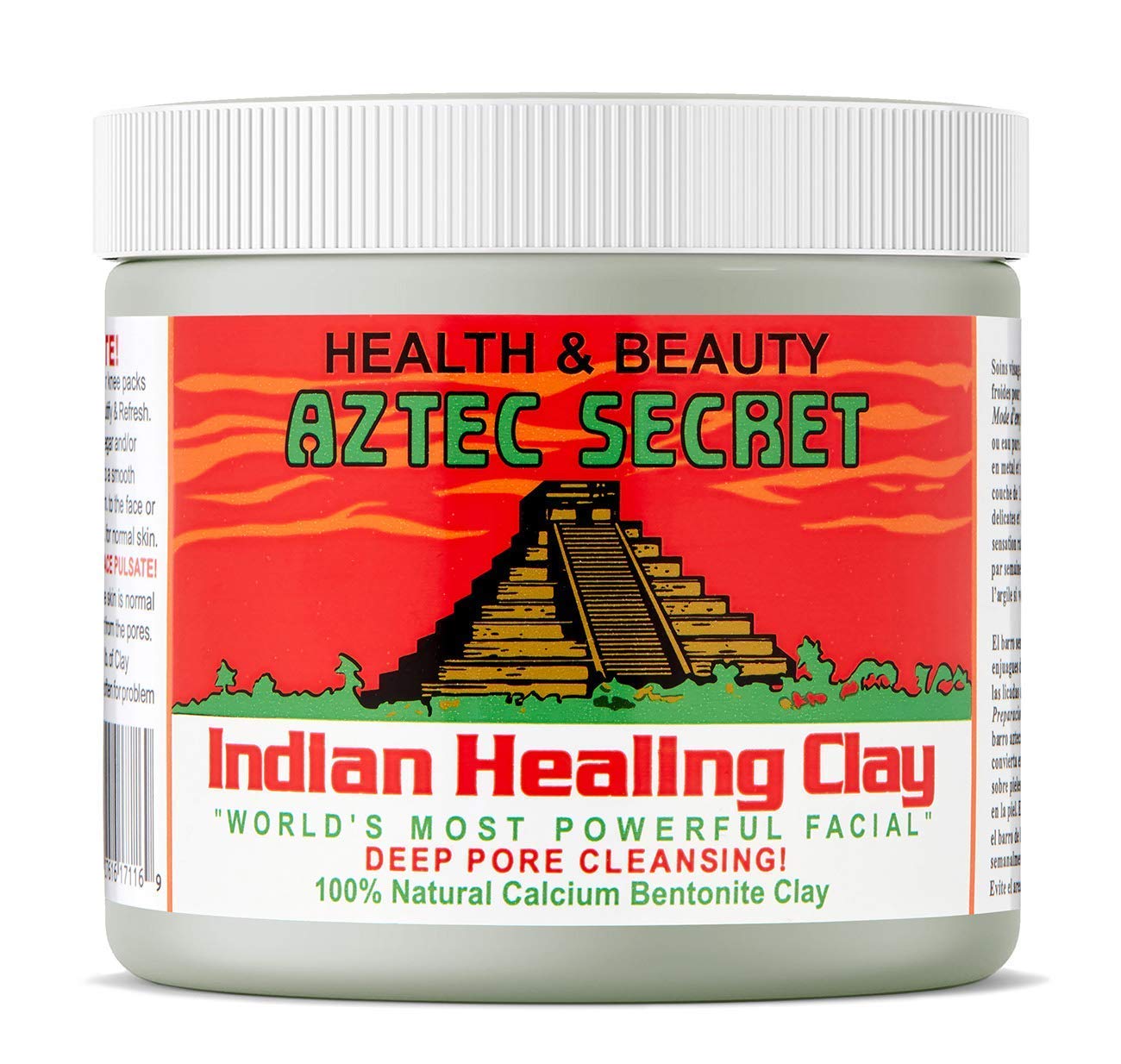 AZTEC SECRET FACE HEALING CLAY, 1 LB Pack of 12 Beauty & Personal Care Aztec Secret