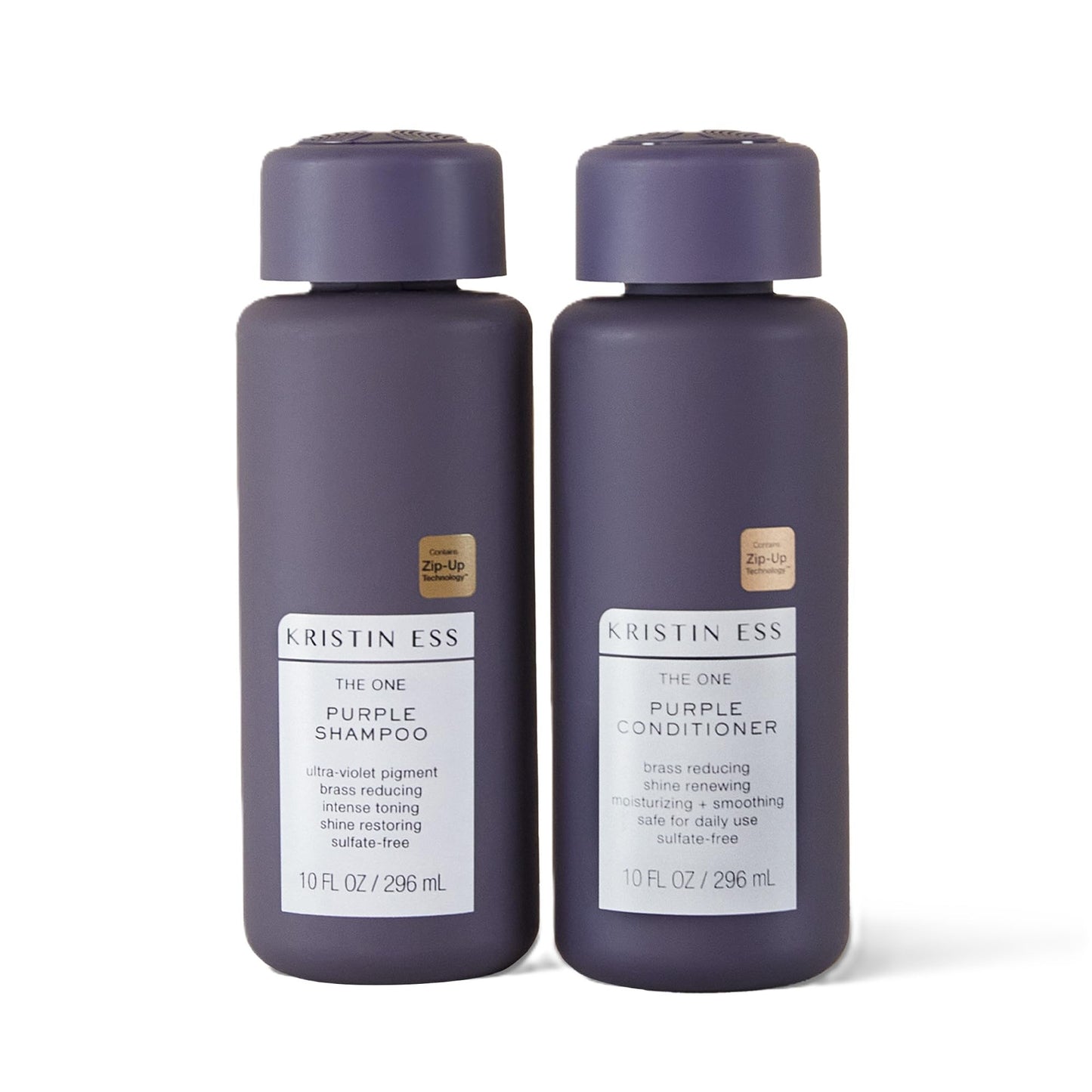Kristin Ess Hair Purple Shampoo and Conditioner Set for Blonde, Brunette, Silver + Gray Hair, Anti Brass + Yellow Tones, Safe for Color Treated Hair Beauty & Personal Care Kristin Ess