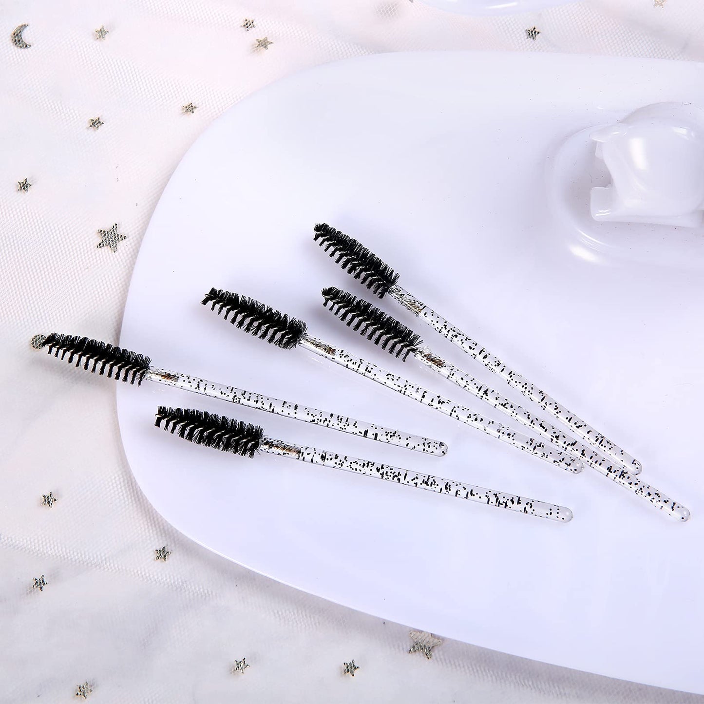 300 Pcs Disposable Crystal Mascara Wand Eyelash Brush Applicator Eyebrow Brush for EyeLash Extension Supplies (Black) Beauty & Personal Care Obinhere