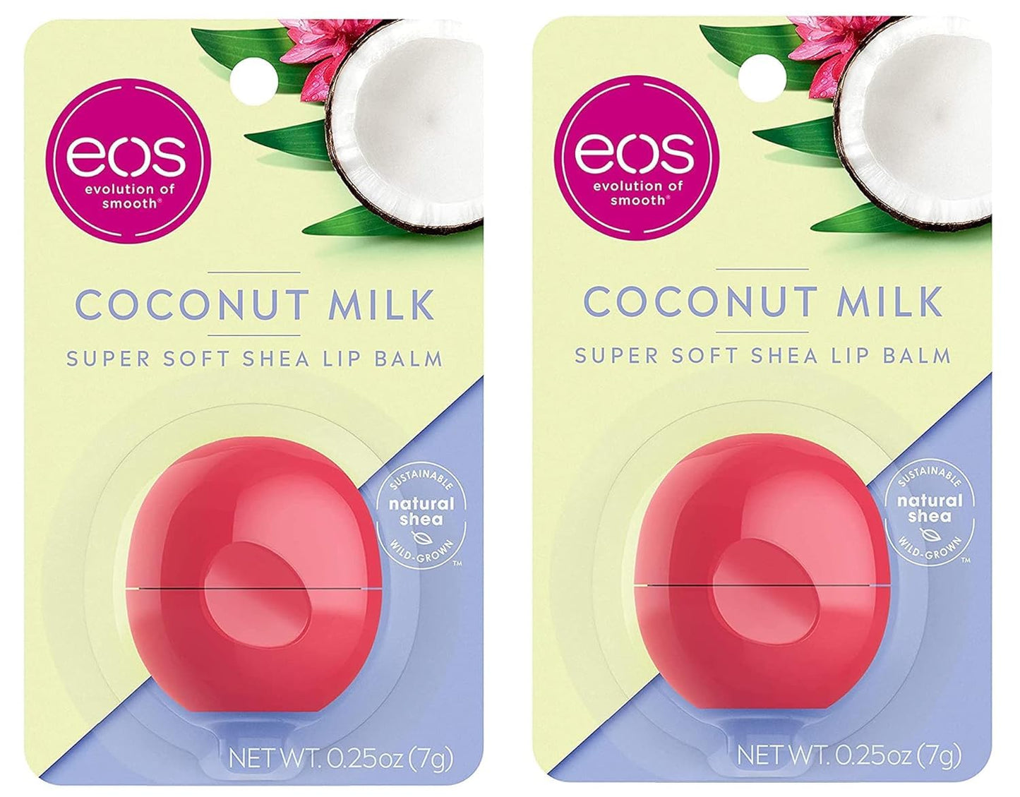 eos Visibly Soft Lip Balm Sphere, Coconut Milk 1 ea (Pack of 2) Beauty and Personal Care eos