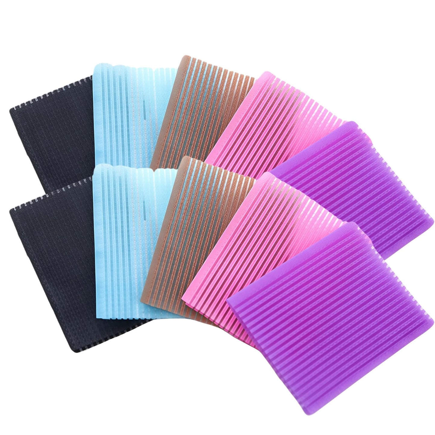 10 Pieces Colorful Magic Bangs Hair Sticker Square Nylon Hair Paste Pad Hair Fringe Fixed Clip Hairpin Care Tool for Makeup Accessories (Color Random Beauty & Personal Care QUUPY