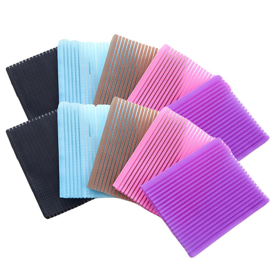 10 Pieces Colorful Magic Bangs Hair Sticker Square Nylon Hair Paste Pad Hair Fringe Fixed Clip Hairpin Care Tool for Makeup Accessories (Color Random Beauty & Personal Care QUUPY