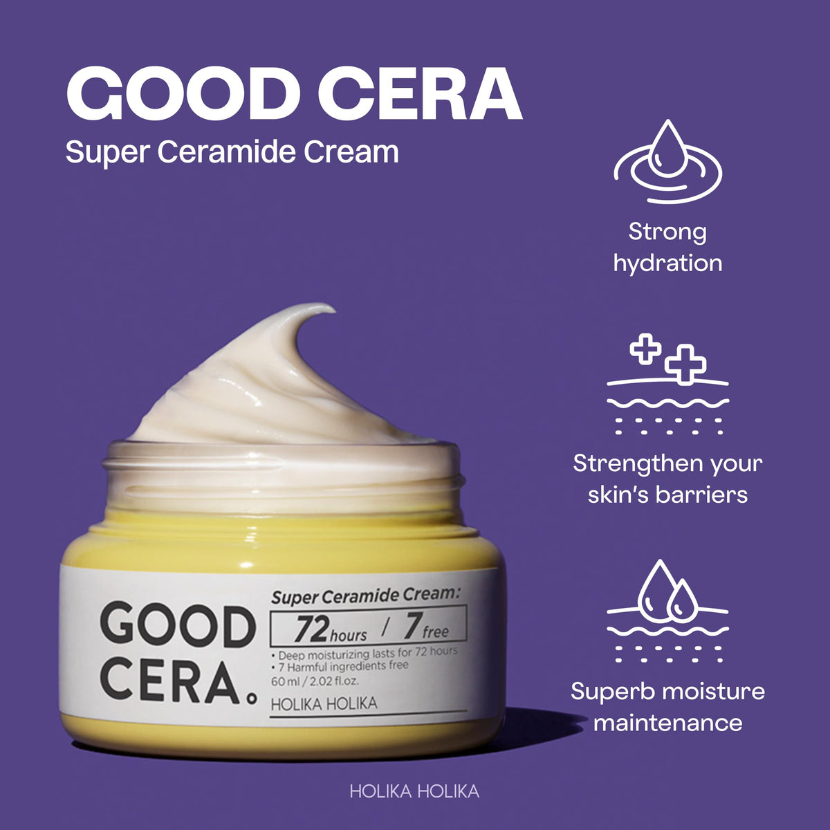 HOLIKA HOLIKA Good Cera Super Ceramide Cream | Soothing Facial Cream & Skin Moisturizer | Ceramide Cream Korean Moisturizer for Face | Deeply Beauty & Personal Care HOLIKA HOLIKA