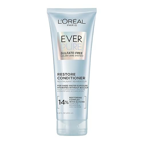 L'Oreal Paris Restore Sulfate Free Conditioner with Antioxidants, Moisturizing Conditioner for Hard Water Exposure and Styling Build-up, EverPure, 6.8 Beauty & Personal Care L'Oreal Paris