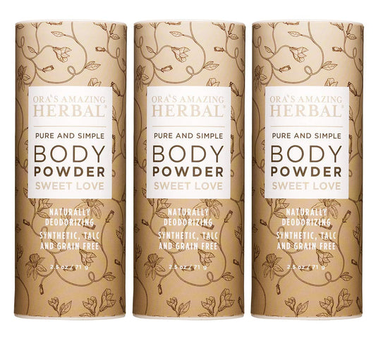 Body Powder for Women, Cornstarch and Talc Free Powder, Bath and Dusting Powder, Amber Oil, Frankincense Essential Oil, Ylang-Ylang, Vanilla, Warm Beauty and Personal Care Ora's Amazing Herbal