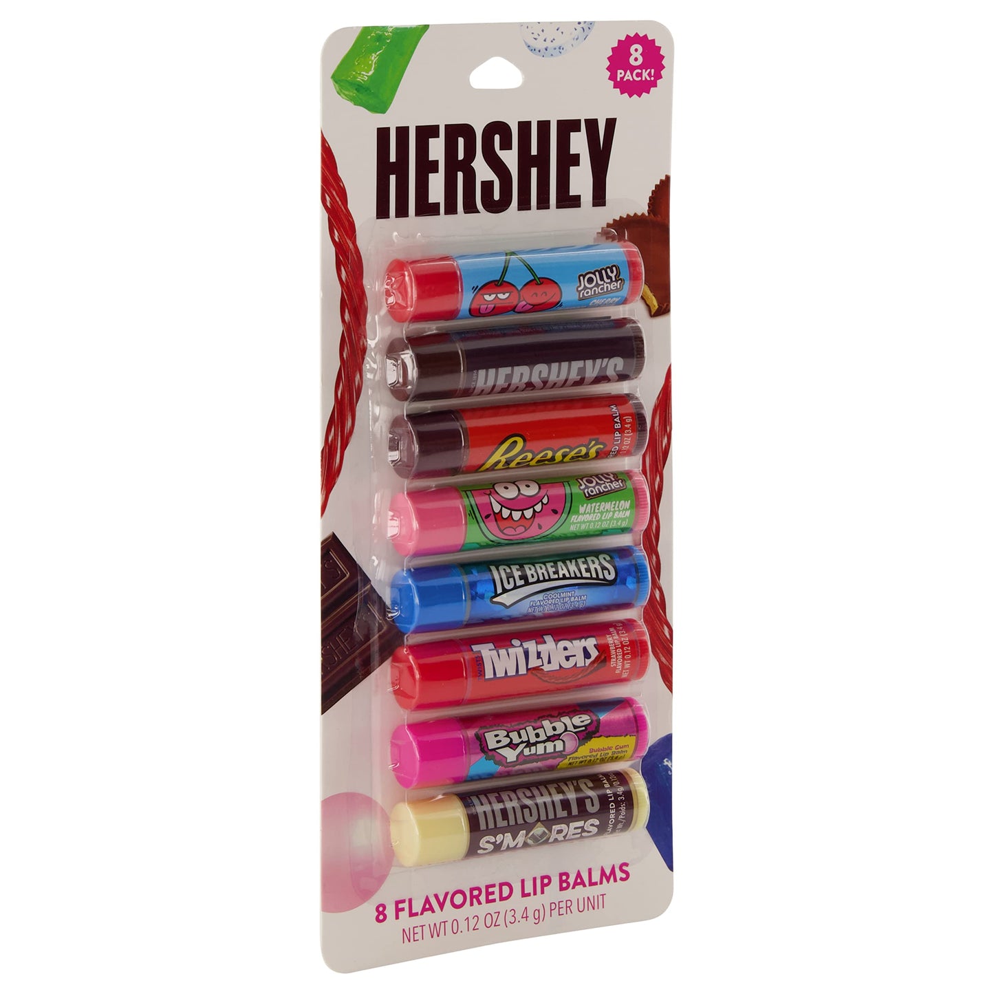 Taste Beauty for Hershey's Chocolate & Candy Flavored Lip Balms - 8 Pack Favorite Candies Flavor Beauty and Personal Care Taste Beauty