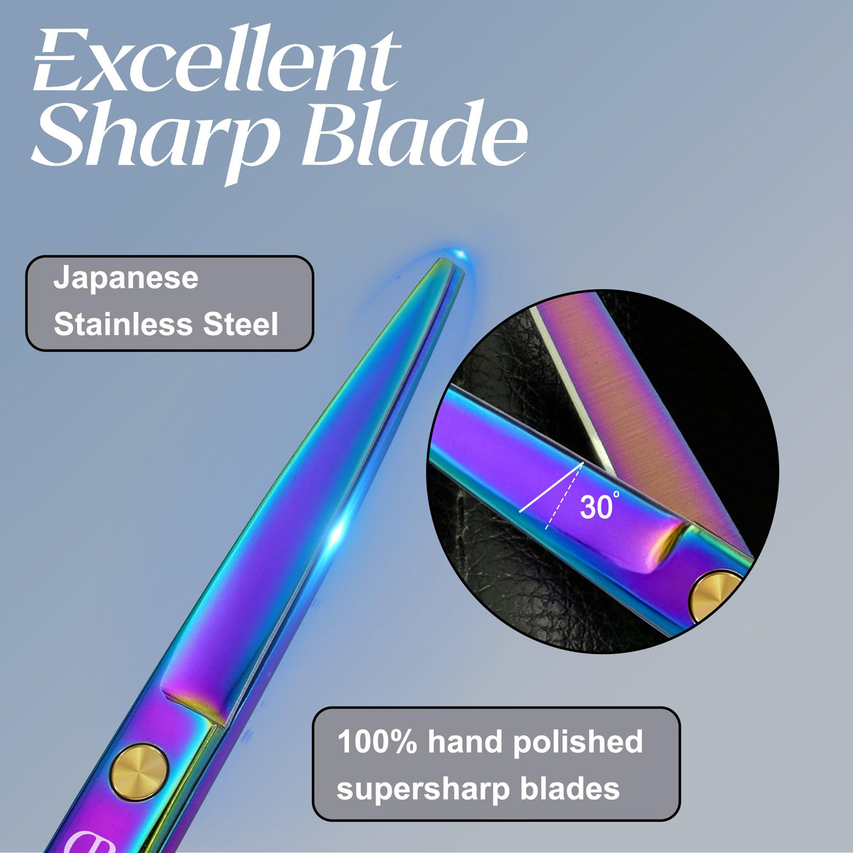 Professional Hair Cutting Shears,6.5 Inch Barber hair Cutting Scissors Sharp Blades Hairdresser Haircut For Women/Men/kids Japanese Stainless Steel