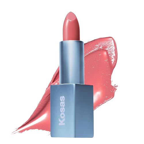 Kosas Weightless Lip Color Nourishing Satin Lipstick - High Impact Lip Color with Clean Formula - Comfy Feel & Soft Finish - Beach House Beauty & Personal Care Kosas