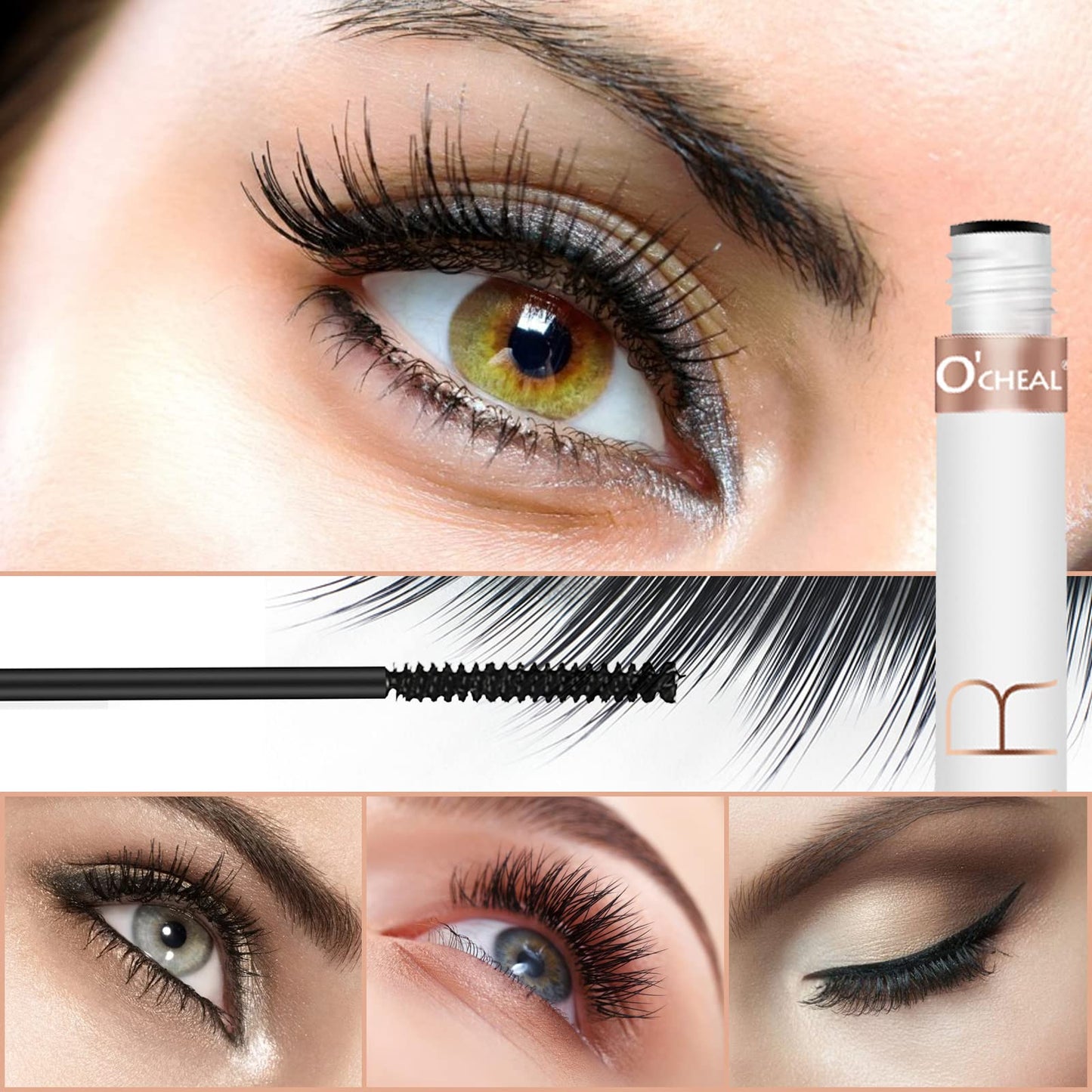 O'CHEAL Lash Lengthening Mascara, Voluminous Soft Lashes Makeup, Flake Free Formula, Hypoallergenic, Clump Free, Waterproof Long Lasting Natural Beauty & Personal Care O'CHEAL