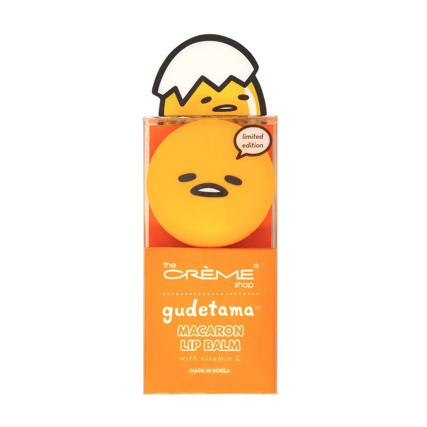 The Crème Shop x Gudetama Macaron Lip Balm, Korean Lip Balm with Shea Butter and Vitamin E - Peach Gummies Beauty & Personal Care The Crème Shop