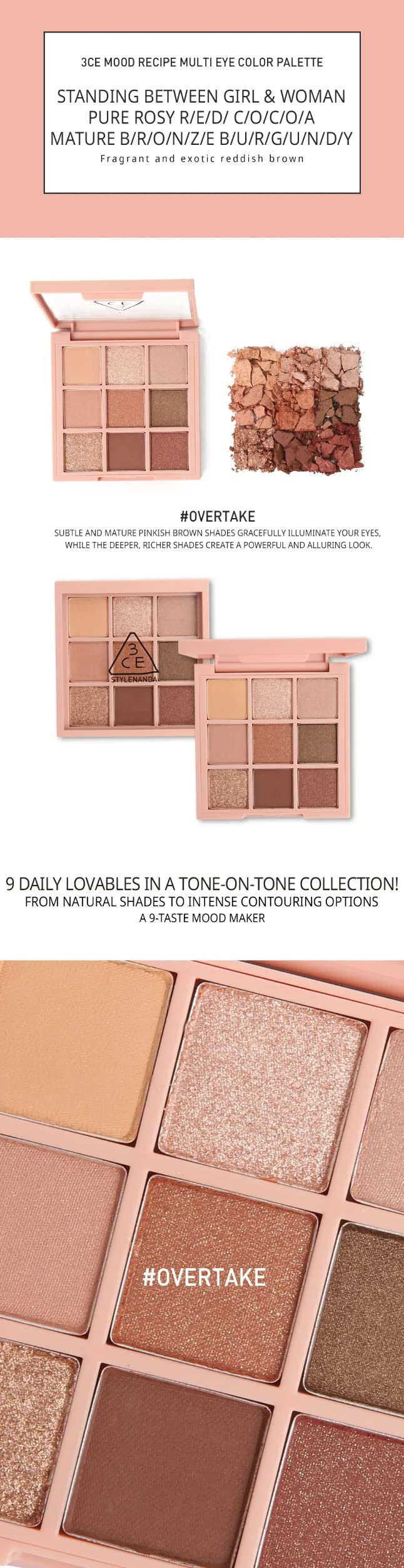 3CE Multi Eye Color Palette #OVERTAKE Beauty & Personal Care 3CE
