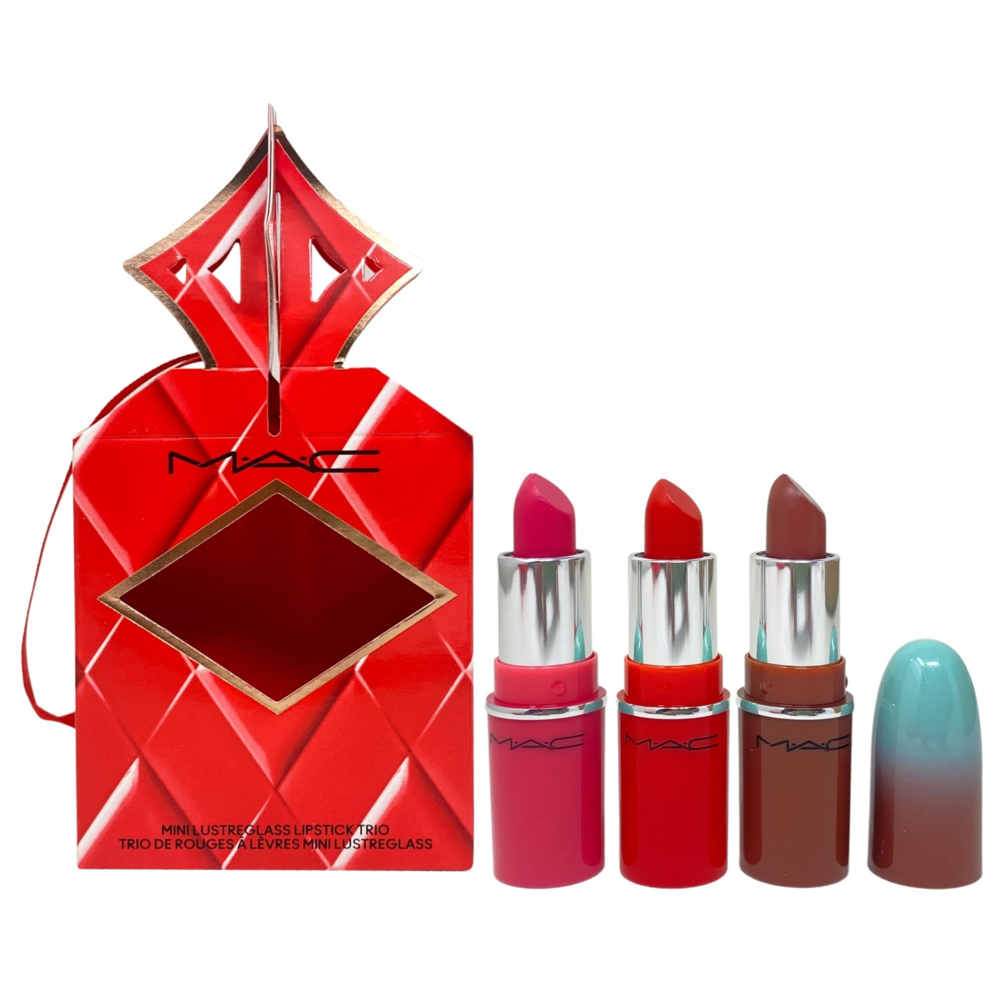 MAC M·A·C Cosmetics Holiday Exclusive Wildest Gleams Mini Lustreglass Lipstick Trio: Brights - Posh Pit, No Photos and TNTeaser Beauty & Personal Care MAC