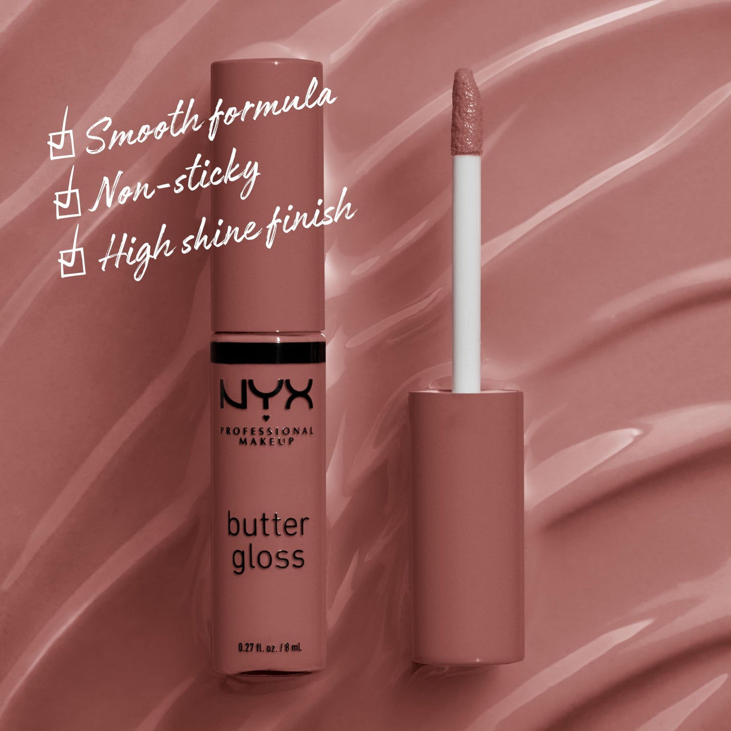 NYX PROFESSIONAL MAKEUP Butter Gloss Brown Sugar, Non-Sticky Lip Gloss - Spiked Toffee (Brown Mauve) Beauty & Personal Care NYX PROFESSIONAL MAKEUP