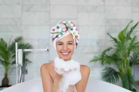 2-in-1 Shower Cap & Hair Towel Wrap for Women - Lightweight Towel Wrap with Elastic Loop for Drying & Conditioning - Ideal for All Hair Types Beauty and Personal Care Cap Wrap
