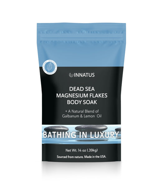 Pure Dead Sea Magnesium Flakes Clarity Soak - Relaxing & Replenishing 14oz Bath Soak - Infused with Natural Oils for Muscle Recovery (Lemon) Beauty and Personal Care INNATUS