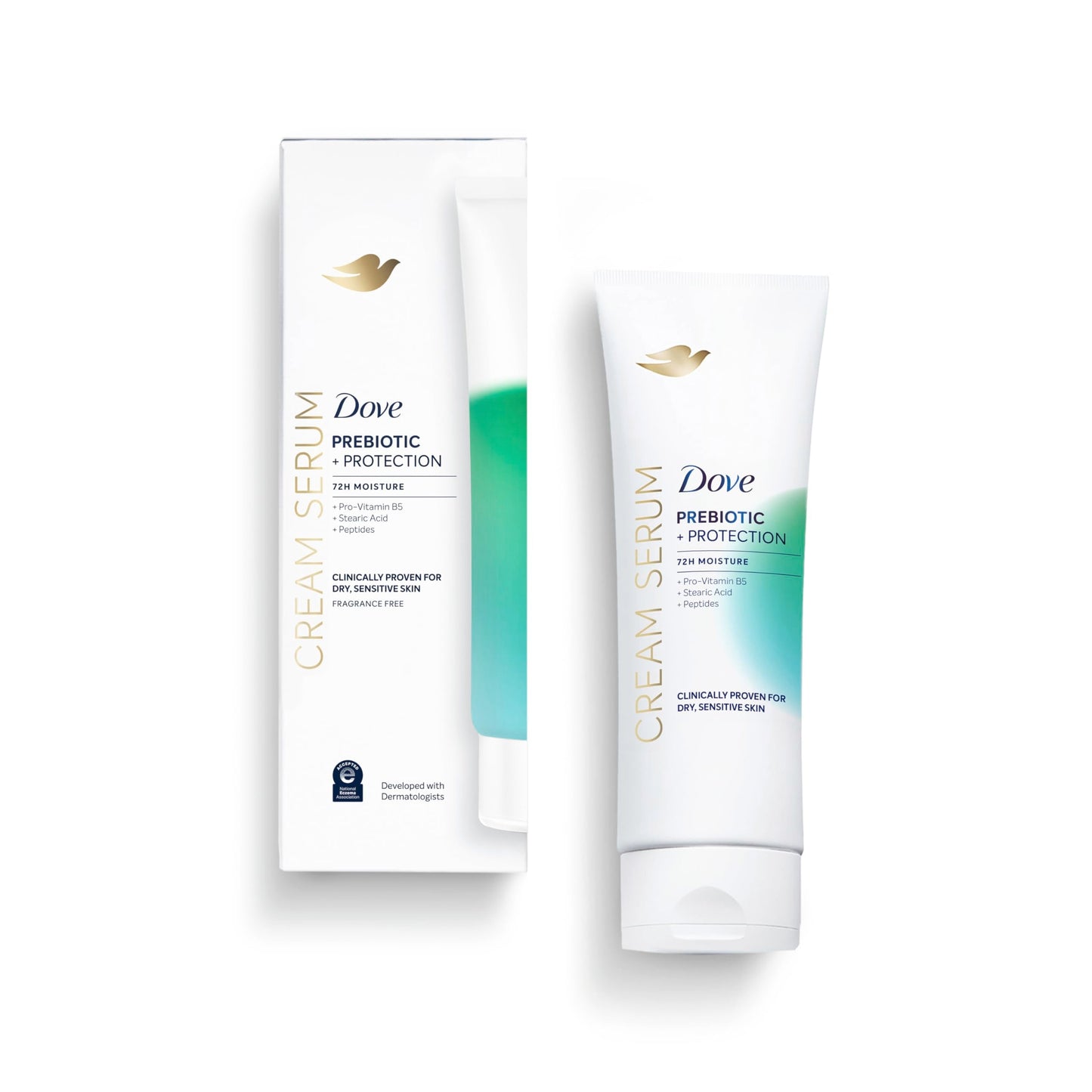 Dove Body Cream Serum Prebiotic + Protection for Dry, Sensitive Skin, with Pro-Vitamin B5, Stearic Acid and Peptides Lotion, 8 oz Beauty & Personal Care Dove