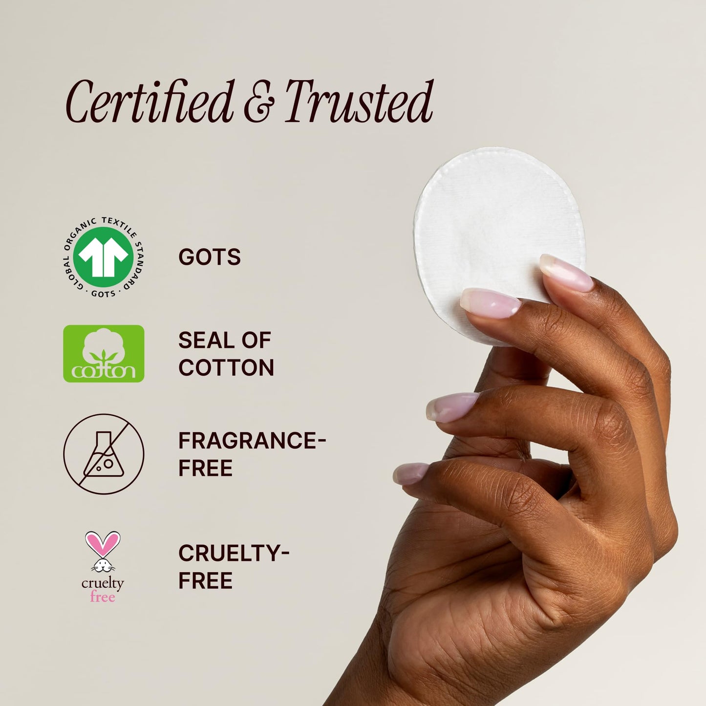 SoulSation Organic Cotton Rounds, 400 Count - Makeup Remover Pads for Face, Lint-Free Beauty and Personal Care SOULSATION