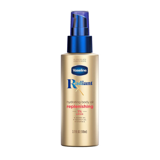 Vaseline Radiant X Replenishing and Hydrating Body Oil with 1% Lipids, Jojoba Oil, Coconut Oil, & Vitamin E 3.7 oz Beauty & Personal Care Vaseline