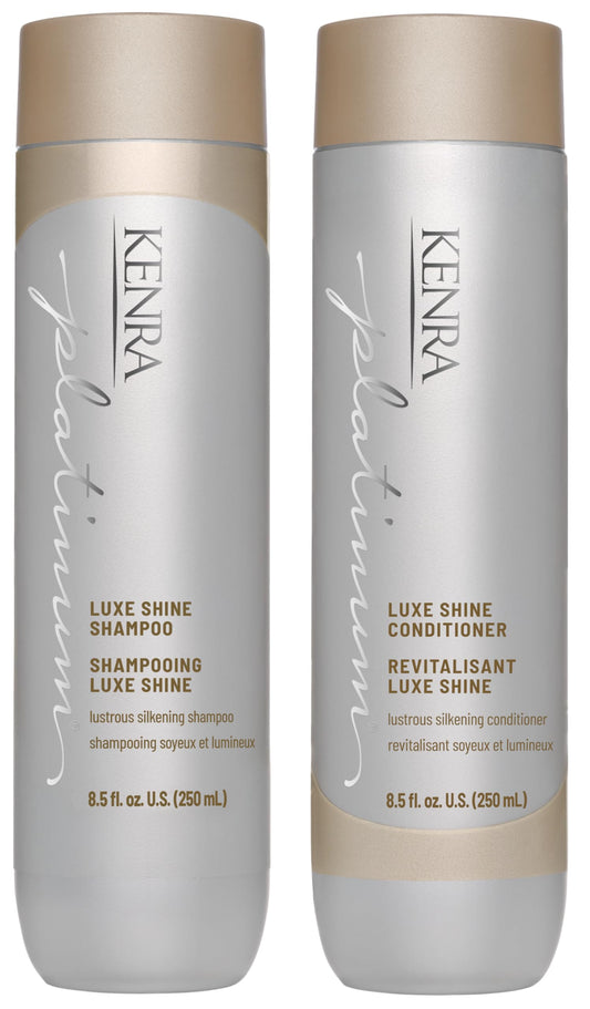 Kenra Platinum Luxe Shine Shampoo & Conditioner Set | High Shine | Smoothing Conditioner for Frizzy Hair | For Dull Hair | Sulfate Free | Color Safe