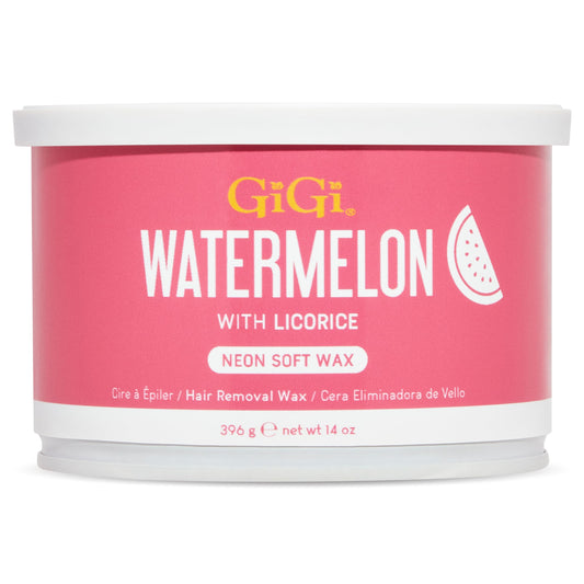 Gigi Neon Soft Wax, Watermelon - Hair Removal Wax for Sensitive Skin & Body, Salon & At-Home Waxing for Women, 14 Oz Beauty and Personal Care GIGI