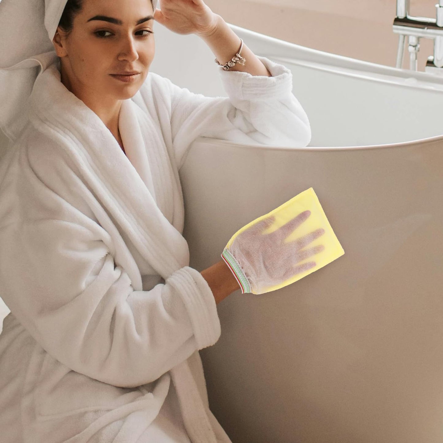 Healifty 25Pcs Disposable Exfoliating Bath Gloves for Shower Body Scrubbing Dead Skin Removal Non-Slip Back Scraper Mitts for Men and Women Beauty and Personal Care Healifty
