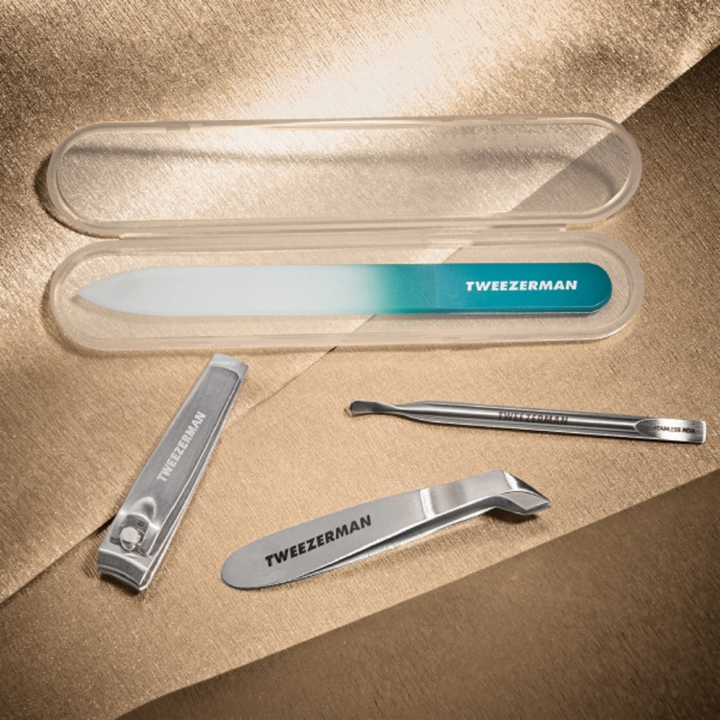 Tweezerman Emerald Shimmer Nail Care Set Beauty & Personal Care Tweezerman