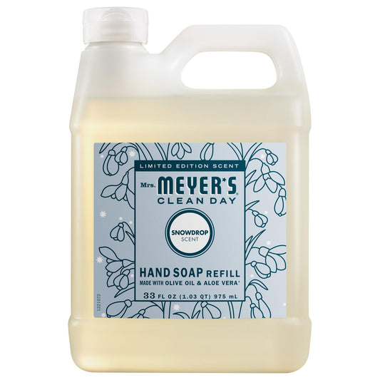 MRS. MEYER'S CLEAN DAY Hand Soap Refill, Snowdrop Scent, 33 Fl Oz Bottle Beauty & Personal Care Mrs. MEYER'S