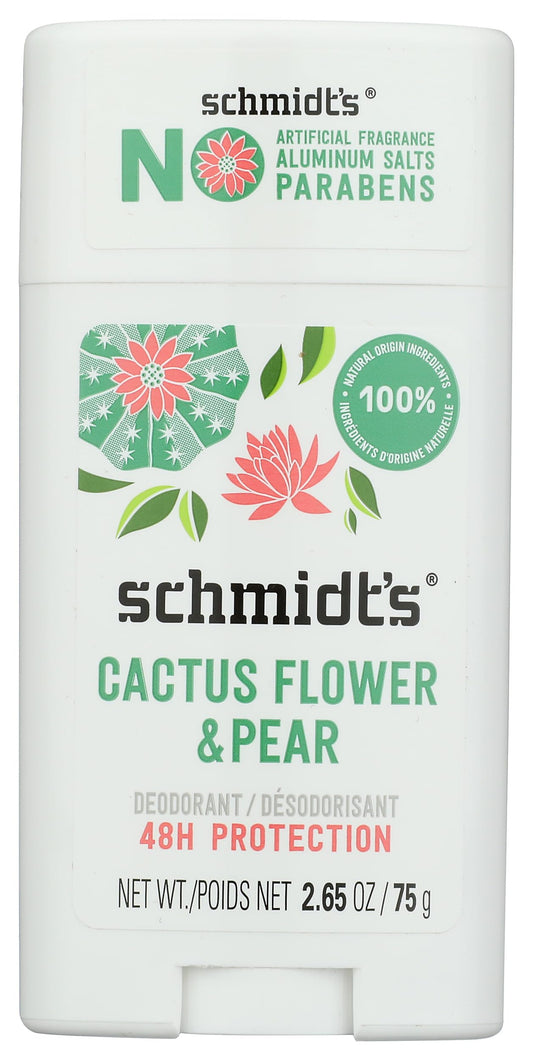 SCHMIDTS DEODORANT Cactus Flower & Pear Deodorant, 2.65 OZ Beauty and Personal Care Schmidt's