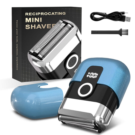 HENZILO Electric Foil Shaver for Men: Mini Electric Razor for Face/Beard - 3 Floating Blades Cordless Razor with LED Display - IPX7 Waterproof Wet Dry Beauty and Personal Care HENZILO