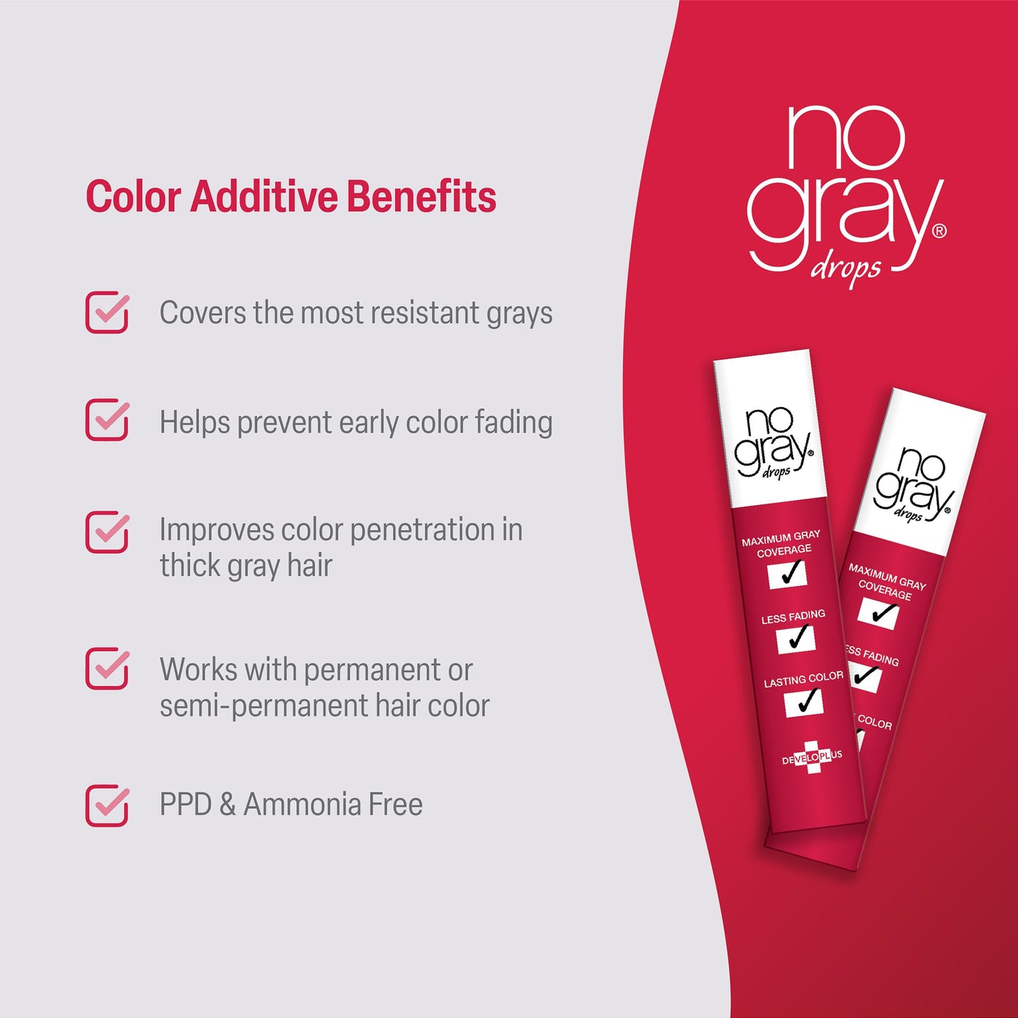 No Gray Color Drops, 2 Pack, Cover Gray Hair, Prevent Premature Color Fade, and Extend Time Between Root Touch Ups, Compatible with Permanent and Semi Beauty & Personal Care No Gray